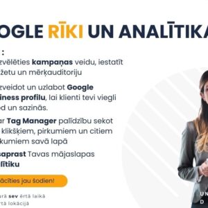 Google rīki un analītika: GMB, GSC, GA4 un Google Ads pamati